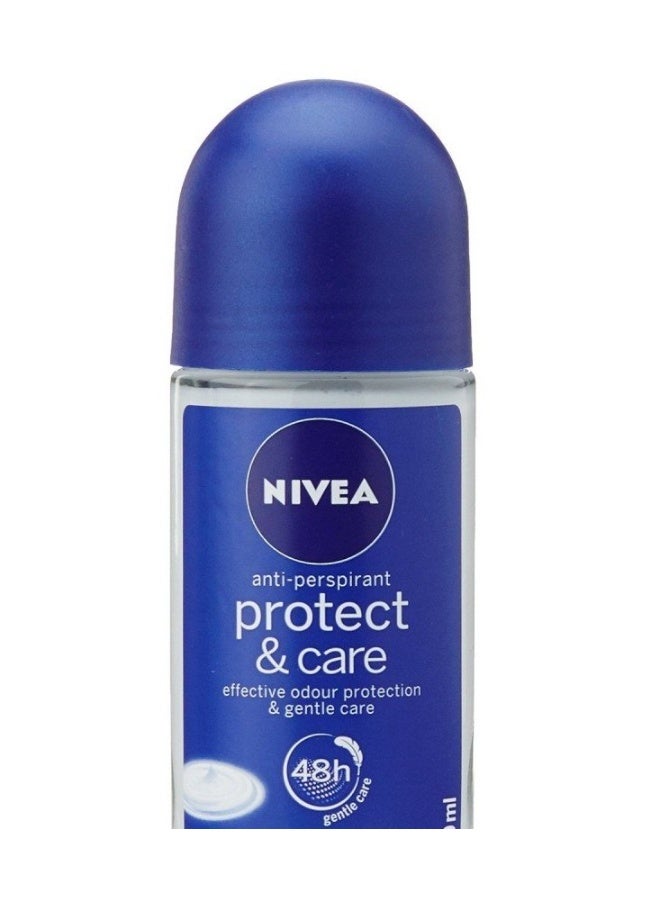 Nivea Unisex Roll On Fresh Deodorant - Protect & Care (50Ml) (Pack Of 2) - Image 2
